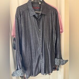 Robert Graham Charcoal Button Down Shirt